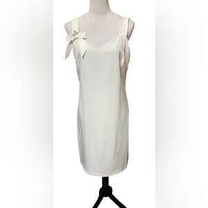 Karl Lagerfeld Elegant White Sleeveless Dress